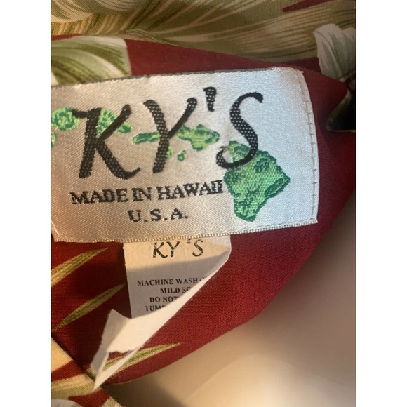 Kys Hawaiian XL Button Up Shirt ~Palms - Picture 4 of 4